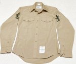 画像1: 米軍放出品,USMC　サービスドレスシャツ　16×36 (1)