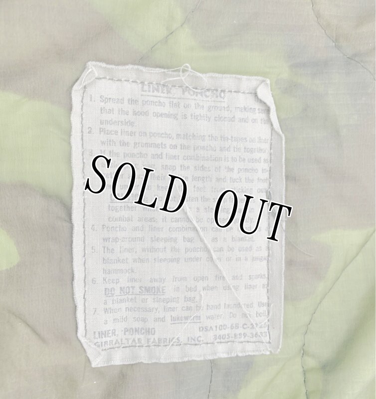 画像5: 米軍実物 1968年ベトナム  　キルティングリーフカモ ポンチョライナー (5)