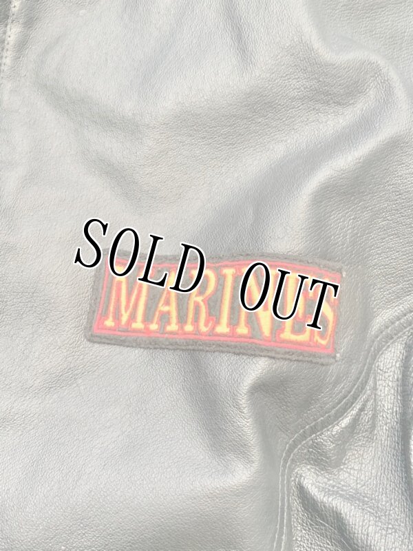 画像6: 米軍放出品 US MARINES レザー ジャケット (6)