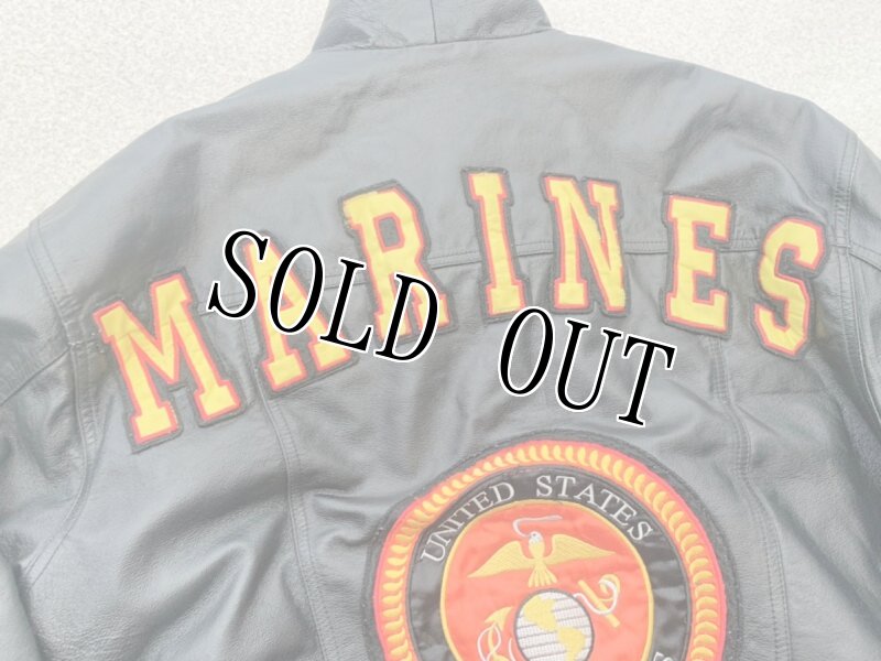 画像7: 米軍放出品 US MARINES レザー ジャケット (7)