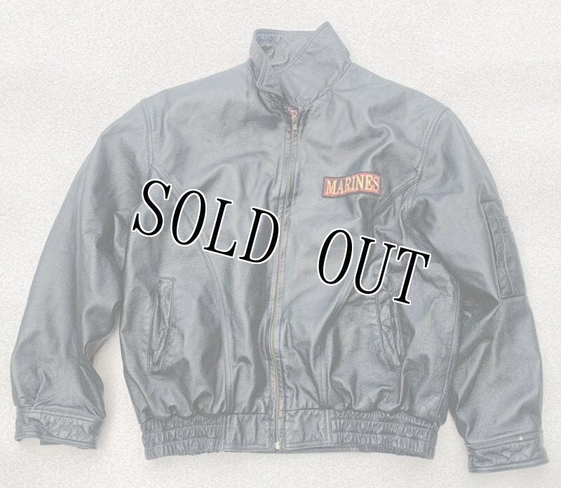 画像2: 米軍放出品 US MARINES レザー ジャケット (2)