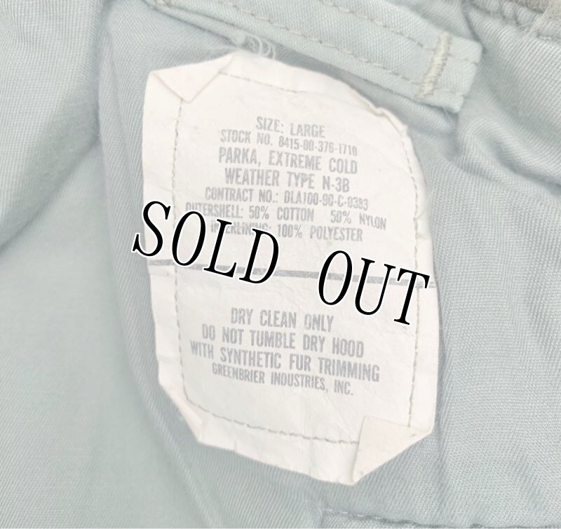 画像16: 米軍実物 PARKA, EXTREME COLD WEATHER TYPE N-3B LARGE (16)