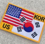 画像2: 米軍放出品 韓国国旗x日本国旗 ワッペン (2)
