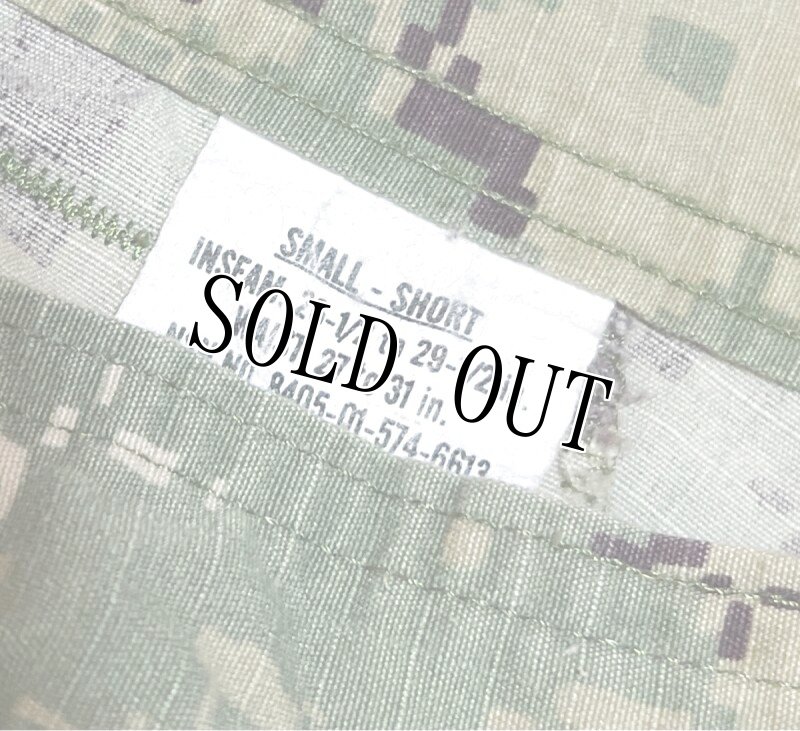 画像4: 米軍実物,US NAVY, AOR2 NUW 迷彩パンツ TYPEIII SMALL-SHORT  (4)