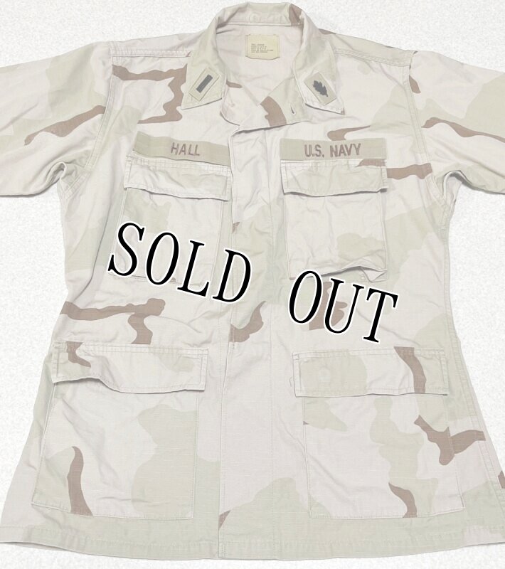画像3: 米軍実物,US NAVY デザート3C 迷彩ジャケット S-R (3)