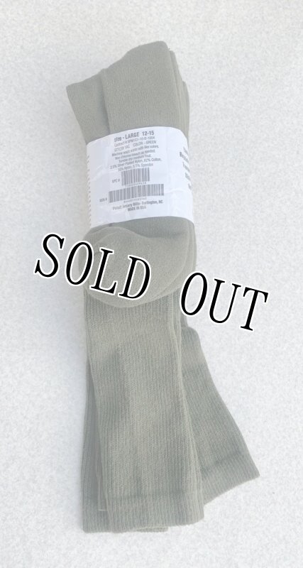 画像6: 米軍実物 GI ブーツソックス OD  3P LARGE (6)