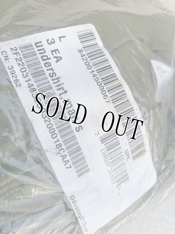 画像5: 米軍放出品 UNDERSHIRT MAN'S 3P OD LARGE (5)