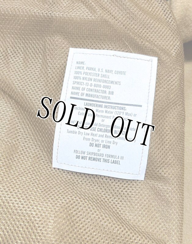 画像5: 米海軍実物 US NAVY LINER,PARKA,U.S.NAVY,COYOTE　L-R (5)