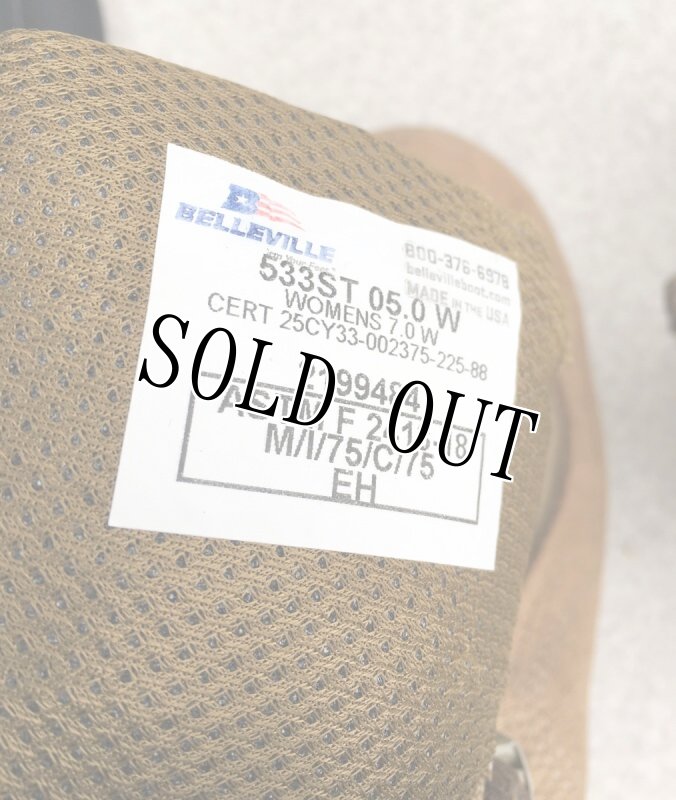 画像10: 米軍実物 Belleville 533 ST SABRE   アサルト コンバット ブーツ 5 W  (10)