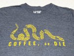 画像2: 米軍放出品　BLACK RIFLE　COFFEE OR DIE　Tシャツ　MEDIUM (2)