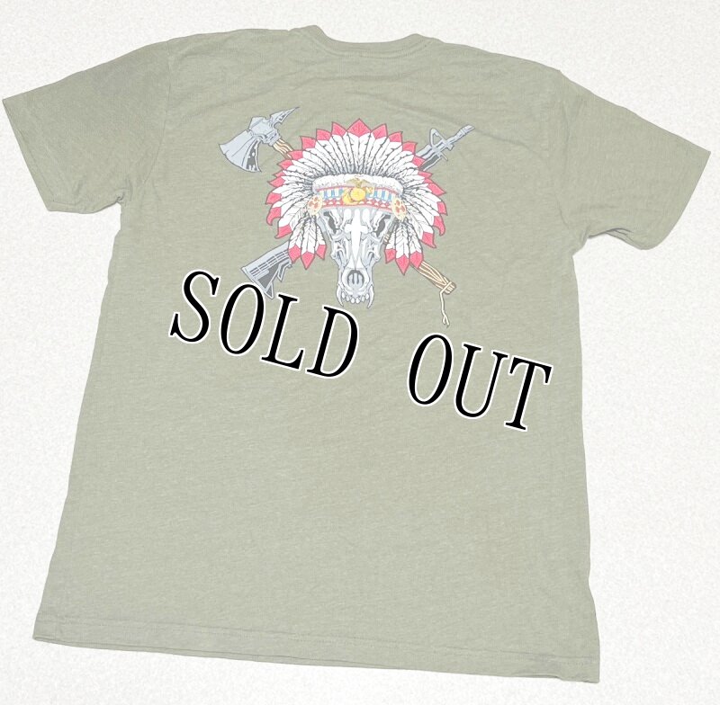 画像3: 米軍放出品 USMC インディアンTシャツ  (3)