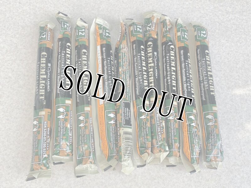 画像3: 米軍実物 CYALUME CHEMLIGHT ステック (オレンジ)12HR 10本 (3)