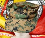 画像1: 米軍実物　USMC　ウッドランドマーパット　CAP　 LARGE (1)