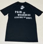 画像1: 海兵隊実物　USMC オフィシャル Tシャツ　LARGE　BLACK (1)