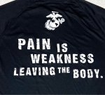 画像2: 海兵隊実物　USMC オフィシャル Tシャツ　LARGE　BLACK (2)