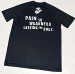 画像1: 海兵隊実物　USMC オフィシャル Tシャツ　LARGE　BLACK (1)