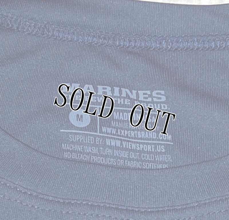 画像3: 海兵隊実物 USMC オフィシャル Tシャツ MEDIUM 紺 (3)