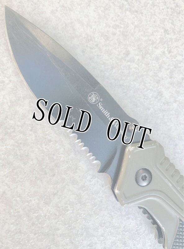 画像2: 海兵隊放出品 Smith&Wesson   フォールディングナイフ タント ライナーロック (2)