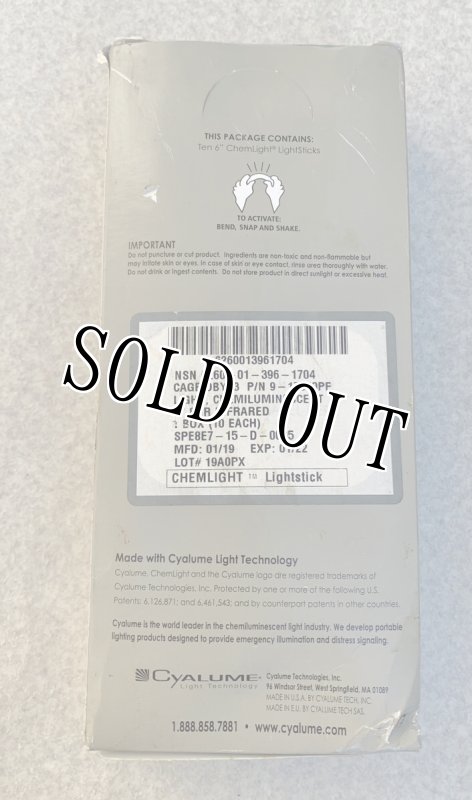 画像6: 米軍実物 CYALUME CHEMLIGHT 6-inch  INFRA-RED/IR サイリウム ライトスティック (6)