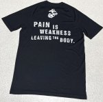 画像1: 海兵隊実物　USMC オフィシャル Tシャツ　MEDIUM　BLACK (1)