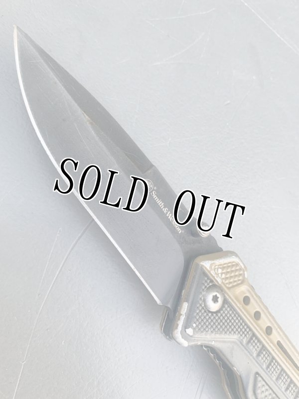 画像2: 海兵隊放出品 Smith&Wesson   フォールディングナイフ タント ライナーロック (2)