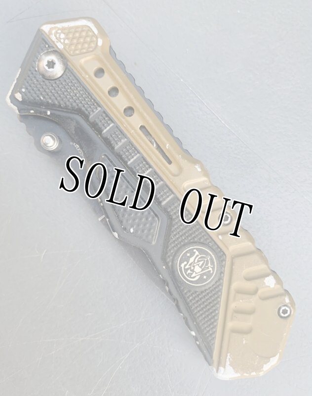 画像6: 海兵隊放出品 Smith&Wesson   フォールディングナイフ タント ライナーロック (6)