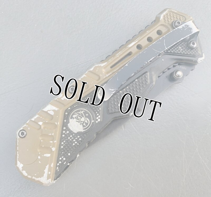 画像5: 海兵隊放出品 Smith&Wesson   フォールディングナイフ タント ライナーロック (5)