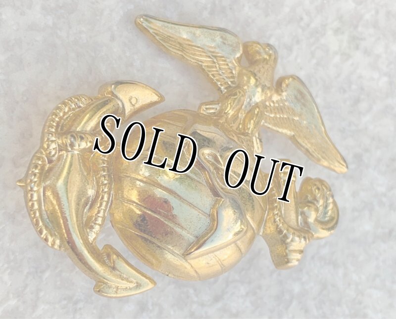 画像2: 米軍放出品　U,S,MARINE　帽章　ゴールド　エンブレム (2)