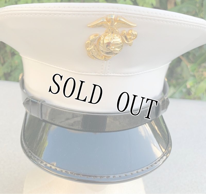 画像5: 米軍実物 US MARINE ドレス キャップ/バッグセット　 7 1/8 (5)