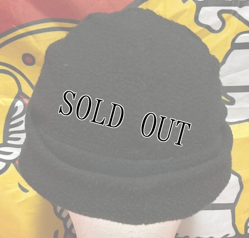 画像3: 米軍実物 MARINES フリースキャップ ブラック (3)