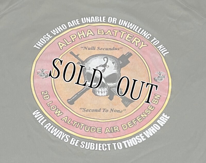 画像5: 米軍放出品　USMC ALPHA BATTERY 2D LAAD BN　 Tシャツ　MEDIUM (5)