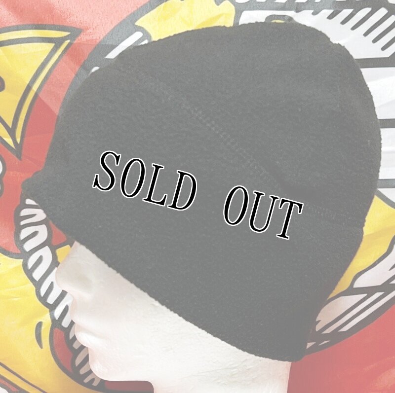 画像5: 米軍実物 MARINES フリースキャップ ブラック (5)