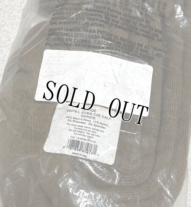 画像2: 海兵隊実物 ブーツ ソックス 2P コヨーテ LARGE (2)