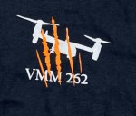 画像2: 米軍放出品 　VMM-262　Tシャツ　BLACK　 (2)