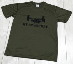 画像1: 米軍放出品 　MV-22　OSPREY 　Tシャツ　OD　 (1)