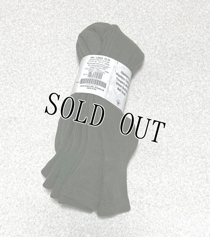 画像2: 米軍実物 GI　ブーツソックス OD 　3P　LARGE (2)