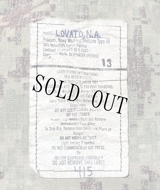 画像5: 米軍実物,US NAVY, AOR2 NUW 迷彩パンツ TYPEIII 33-SHORT  (5)