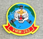 画像1: 米軍放出品 US MARINE  VMM-262 フライングタイガース ラバー製ベルクロワッペン (1)