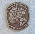 画像1: 米軍放出品 SAINT MICHAEL PROTECT US マルチカムパッチ (1)