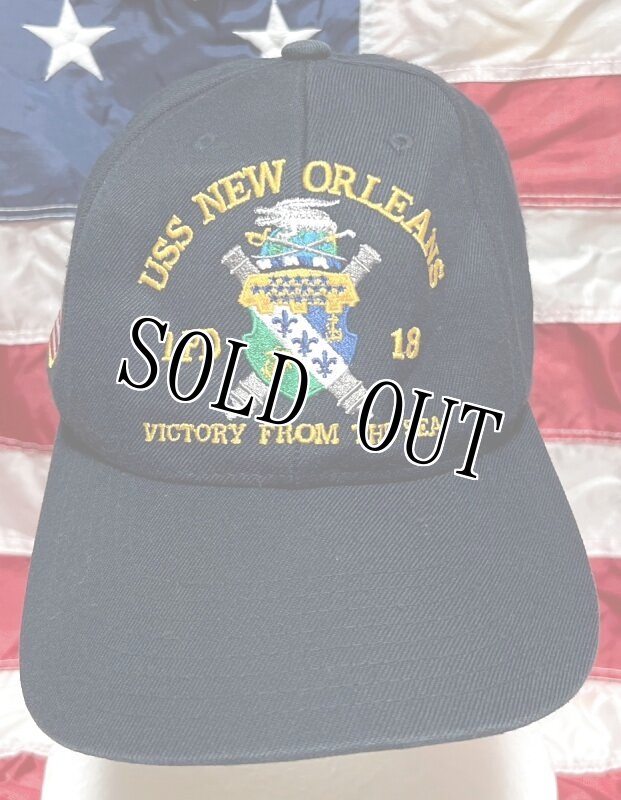 画像2: 米軍放出品　USS NEW ORLEANS LPD-18　キャップ　 (2)
