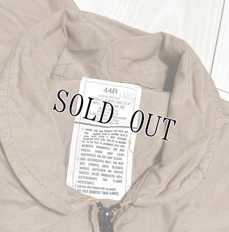 画像6: 米軍実物 CWU27/P　フライトスーツ　タン　44R (6)