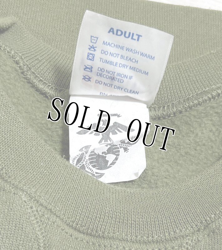 画像4: 米軍実物 USMC スウェットトレーナー LARGE (4)