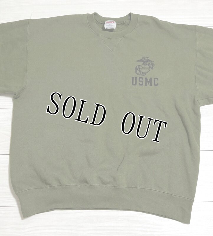 画像2: 米軍実物 USMC スウェットトレーナー LARGE (2)