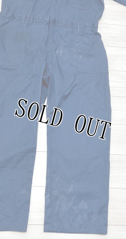 画像3: 米軍実物 US NAVY カバーオール/つなぎ　50R  紺  (3)