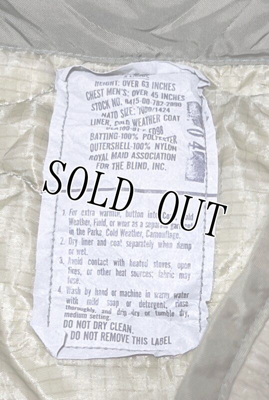 画像3: 米軍実物  M-65フィールドジャケットライナー X LARGE (3)