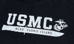 画像2: 米軍放出品　USMCTシャツ　MCRD PARRIS ISLAND (2)