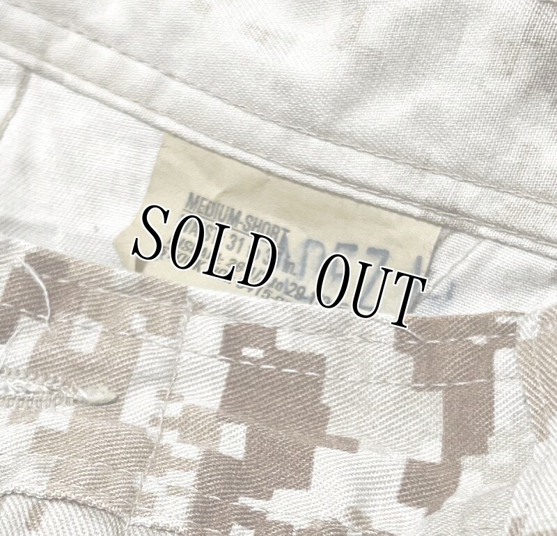 画像7: 米軍実物,USMC,デザートマーパットパンツ M-SHORT (7)