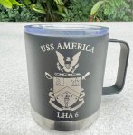 画像2: 米海軍放出品  USS AMERICA LHA-6    ステンレス　マグカップ (2)