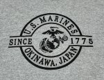 画像2: 米軍放出品　USMCTシャツ　OKINAWA JAPAN　LARGE (2)