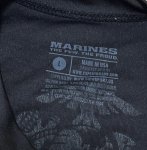 画像4: 海兵隊実物　USMC オフィシャル Tシャツ　LARGE　BLACK (4)